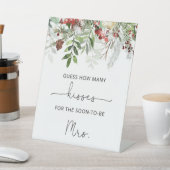 Altijdgroene bruiloft raad hoeveel kussen reclamebord met voetstuk (Insitu)