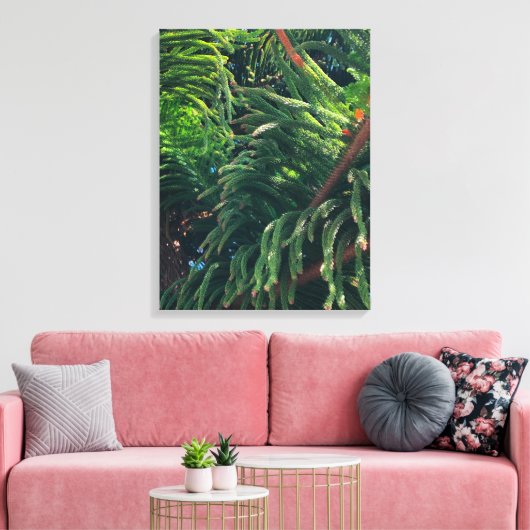 Altijdgroene naaldboom conifeer canvas afdruk (Insitu (Woonkamer))