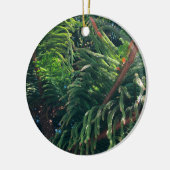 Altijdgroene naaldboom conifeer keramisch ornament (Links)