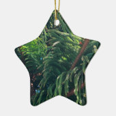 Altijdgroene naaldboom conifeer keramisch ornament (Links)