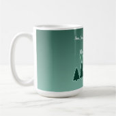 Altijdgroene slee kerstnaam gloed koffiemok (Links)