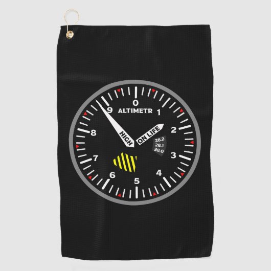 Altimetr Piloot Aviation Geek Golfhanddoek (Voorkant)