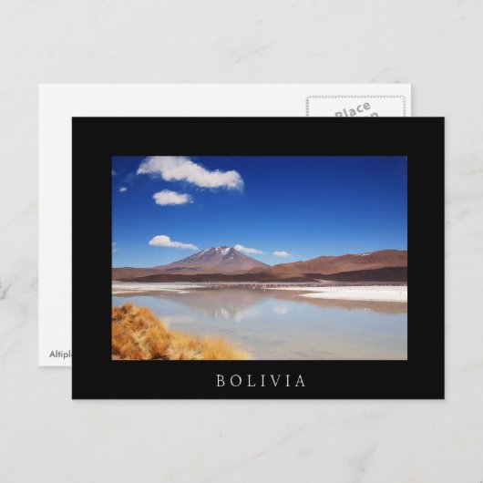 Altiplano-landschap met vulkaan in Bolivia Briefkaart (Voorkant / Achterkant)