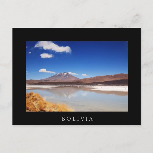 Altiplano-landschap met vulkaan in Bolivia Briefkaart (Voorkant)