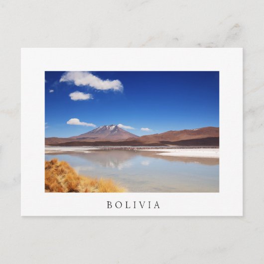 Altiplano-landschap met vulkaan in Bolivia Briefkaart (Voorkant)