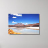 Altiplano-landschap met vulkaan in Bolivia Canvas Afdruk (Voorkant)
