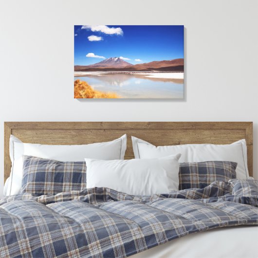 Altiplano-landschap met vulkaan in Bolivia Canvas Afdruk (Insitu (Slaapkamer))