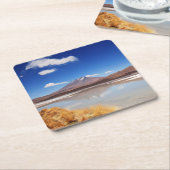 Altiplano-landschap met vulkaan in Bolivia Kartonnen Onderzetters (Schuin)