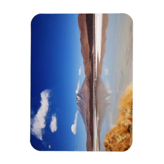 Altiplano-landschap met vulkaan in Bolivia Magneet (Verticaal)