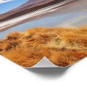 Altiplano-landschap met vulkaan in Bolivia Poster (Hoek)