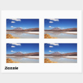 Altiplano-landschap met vulkaan in Bolivia Rechthoekige Sticker (Vel)