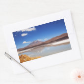 Altiplano-landschap met vulkaan in Bolivia Rechthoekige Sticker (Envelop)