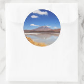 Altiplano-landschap met vulkaan in Bolivia Ronde Sticker (Tas)