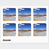 Altiplano-landschap met vulkaan in Bolivia Vierkante Sticker (Vel)