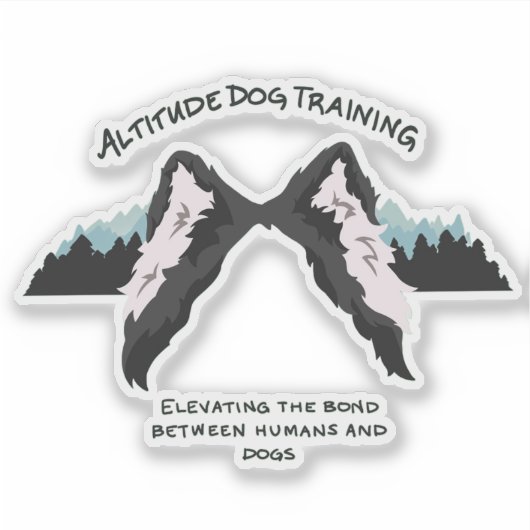 Altitude dog training die cut sticker (Voorkant)