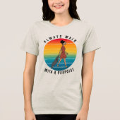 ALTJD MET EEN BRUINVIS LOPEN IS LACHWEKKEND Tri-Blend SHIRT (Voorkant)