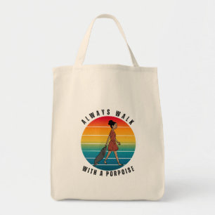 ALTJD WANDELEN MET EEN BRUINVIS IS LUKKIG TOTE BAG