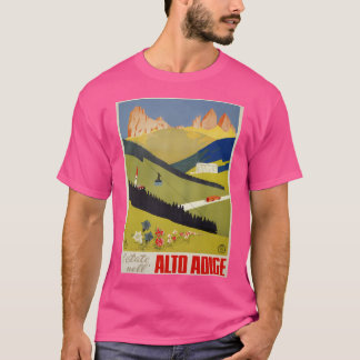  Alto Adige Zuid-Tirol Italiaans Reisadvertentie T-shirt