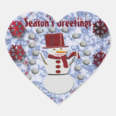 Alto Cheerful Snowman Hart Sticker (Voorkant)