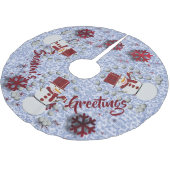 Alto Cheerful Snowman Kerstboom Rok (Gekanteld)