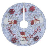 Alto Cheerful Snowman Kerstboom Rok (Voorkant)