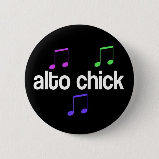 Alto Chick Music Button (Voorkant)