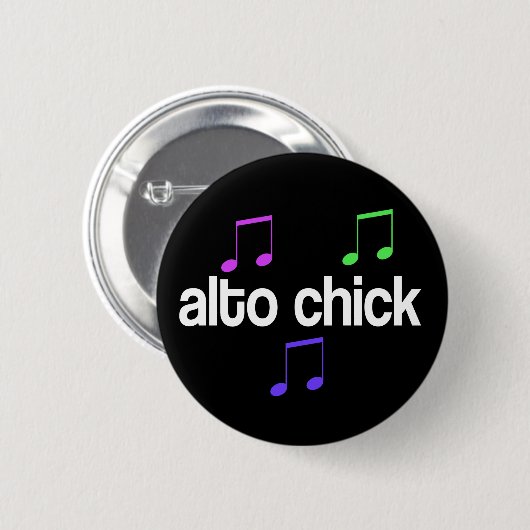 Alto Chick Music Button (Voorkant /achterkant)