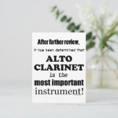 Alto Clarinet Belangrijkste instrument Briefkaart (Staand voorkant)