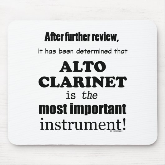 Alto Clarinet Belangrijkste instrument Muismat (Voorkant)