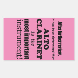 Alto Clarinet - Belangrijkste rechthoekige instrum Rechthoekige Sticker