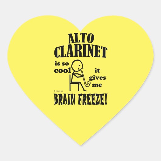 Alto Clarinet, Brain Freeze Heart Sticker (Voorkant)