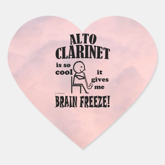 Alto Clarinet, Brain Freeze Heart Sticker (Voorkant)