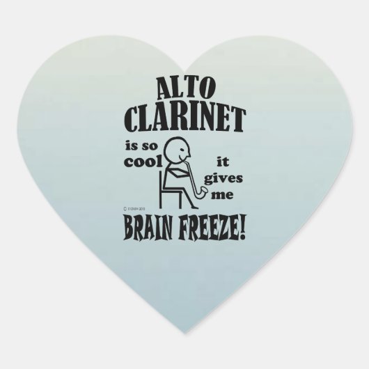Alto Clarinet, Brain Freeze Heart Sticker (Voorkant)