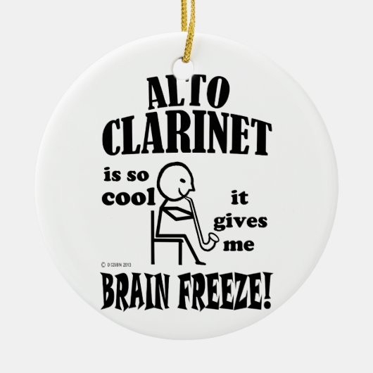 Alto Clarinet, Brain Freeze Keramisch Ornament (Voorkant)