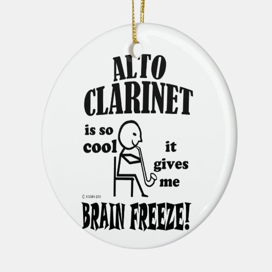 Alto Clarinet, Brain Freeze Keramisch Ornament (Links)