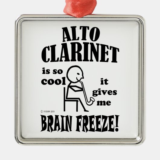 Alto Clarinet, Brain Freeze Metalen Ornament (Voorkant)