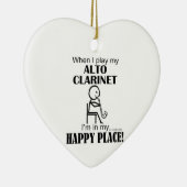 Alto Clarinet Happy Place Keramisch Ornament (Rechts)