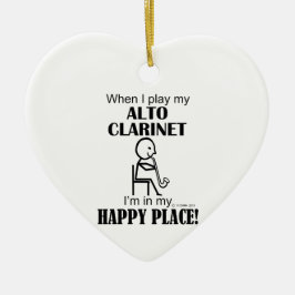 Alto Clarinet Happy Place Keramisch Ornament