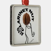 Alto Clarinet Nut! Metalen Ornament (Rechts)