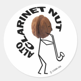 Alto Clarinet Nut Ronde Sticker