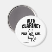 Alto Clarinet Play Girl Magneet (Voorkant / Achterkant)