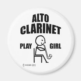 Alto Clarinet Play Girl Magneet