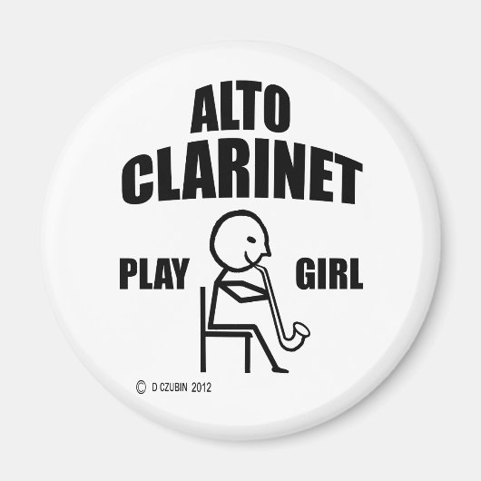 Alto Clarinet Play Girl Magneet (Voorkant)