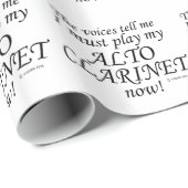 Alto Clarinet Voices zegt dat hij moet spelen Cadeaupapier (Rol Hoek)