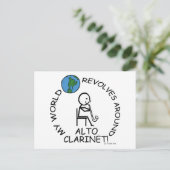 Alto Clarinet World revolt rond Briefkaart (Staand voorkant)