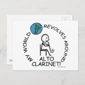 Alto Clarinet World revolt rond Briefkaart (Voorkant / Achterkant)