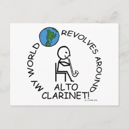 Alto Clarinet World revolt rond Briefkaart