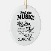 Alto Clarinet ziet de muziek Keramisch Ornament (Rechts)
