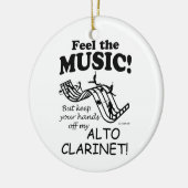 Alto Clarinet ziet de muziek Keramisch Ornament (Links)