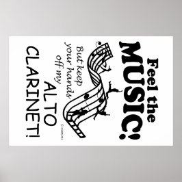 Alto Clarinet ziet de muziek Poster